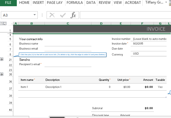 PayPal Faktur Template Untuk Excel