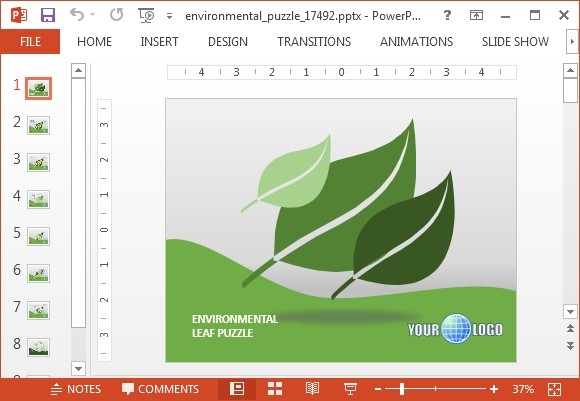 modelo do PowerPoint enigma ambiental Animated