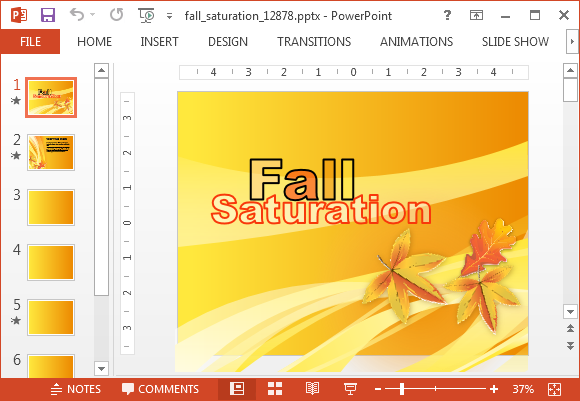 动画秋季节日的PowerPoint模板