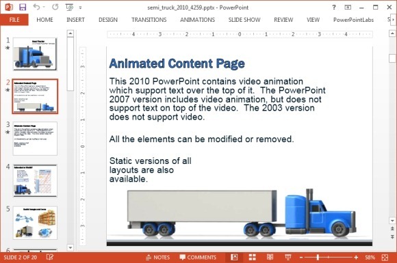 Transport presentation template