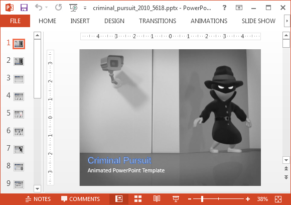 Thief Animate Template-uri PowerPoint