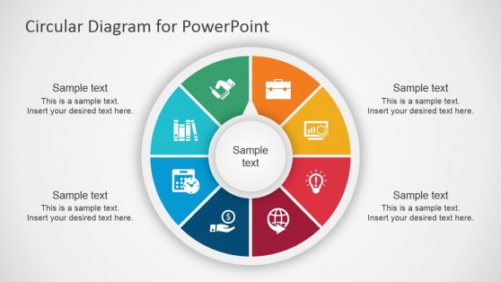 قالب مخطط دائري لبرنامج PowerPoint