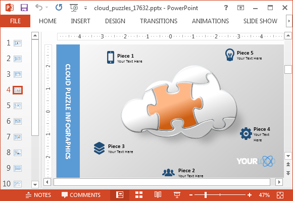 Cloud infographic slide