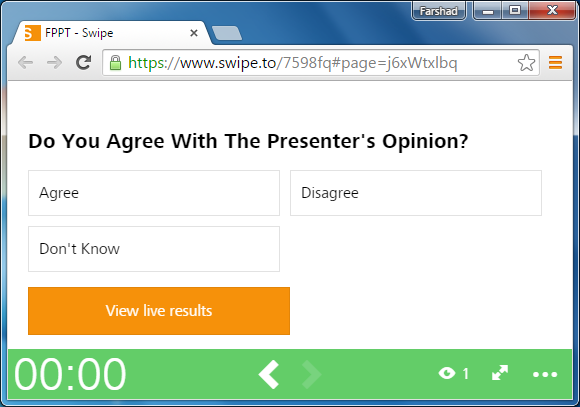 Creare presentazioni interattive con i sondaggi Utilizzando Swipe