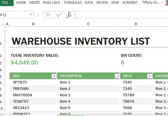 crear-un-fácil-todavía-integral-almacén-inventario-lista-en-excel