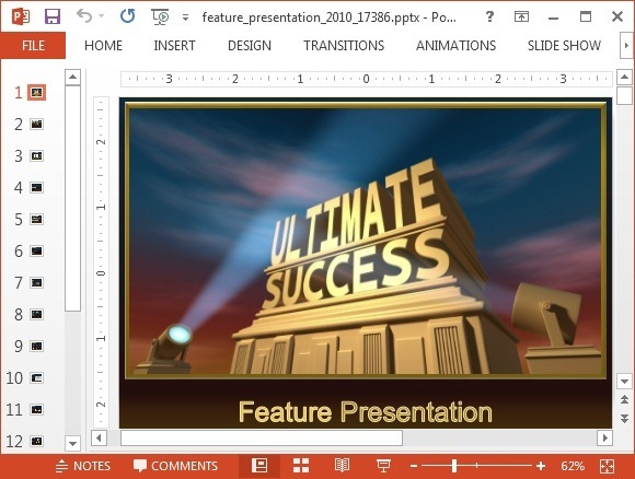 Animé modèle de présentation PowerPoint en vedette