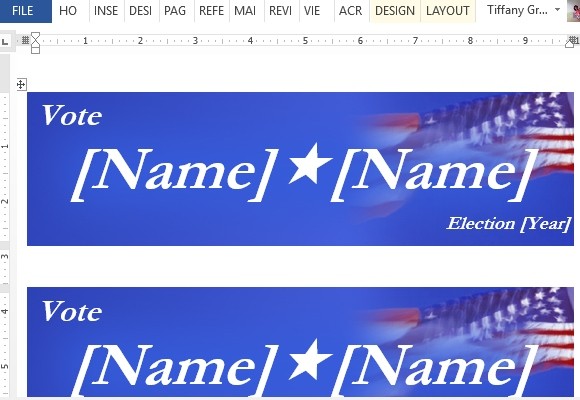 How To Make Political Campaign Bumper Stickers in Word