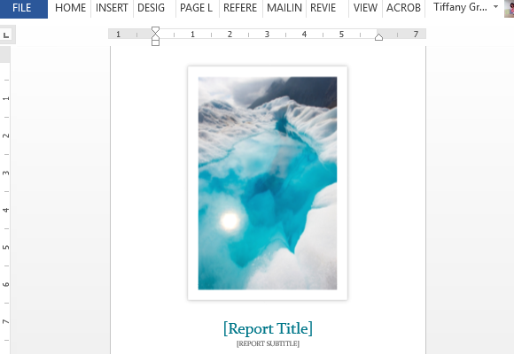Student Report Word Template With Cover Photo