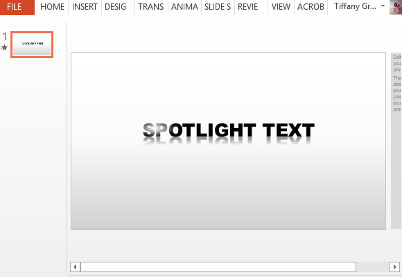 Spotlight gratuit PowerPoint texte Template