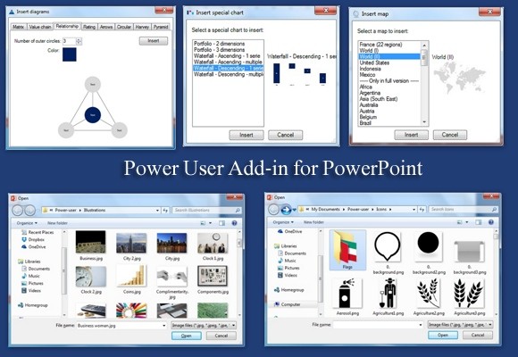 ทำให้ Excel และ PowerPoint เพิ่มเติมที่มีประสิทธิภาพด้วยไฟฟ้าของผู้ใช้เพิ่มใน