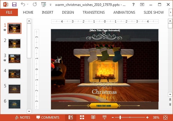 Hangat Natal Wishes Template PowerPoint