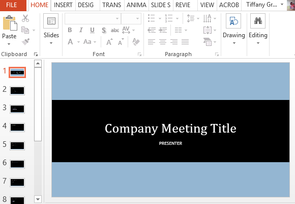 公司及項目會議的PowerPoint模板