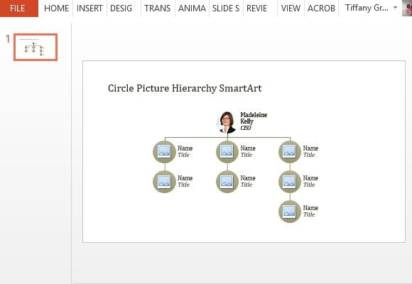 Kreis Bild Organigramm Powerpoint Vorlage