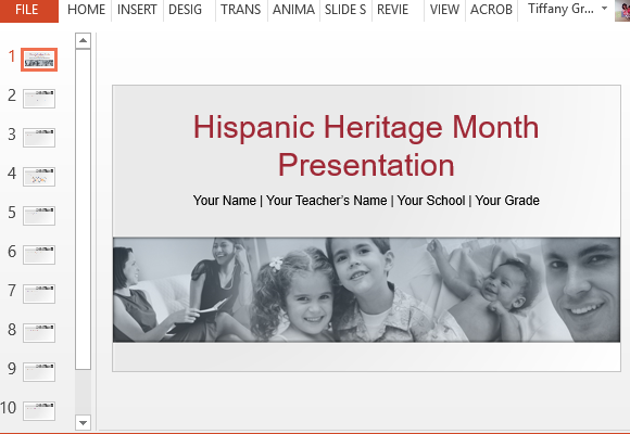 Hispanic Heritage Powerpoint-Vorlage