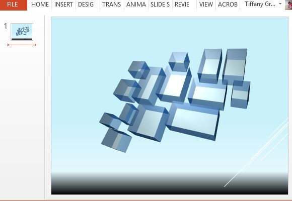Gratis Terapung 3D Rectangles Transparan Untuk PowerPoint