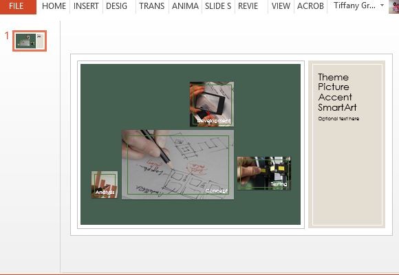 Gratis Proses Gambar PowerPoint Template Dengan Collage