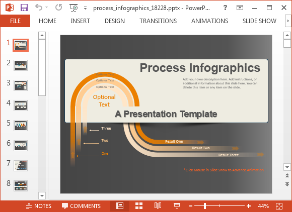 Animated Process Infographics PowerPoint Template