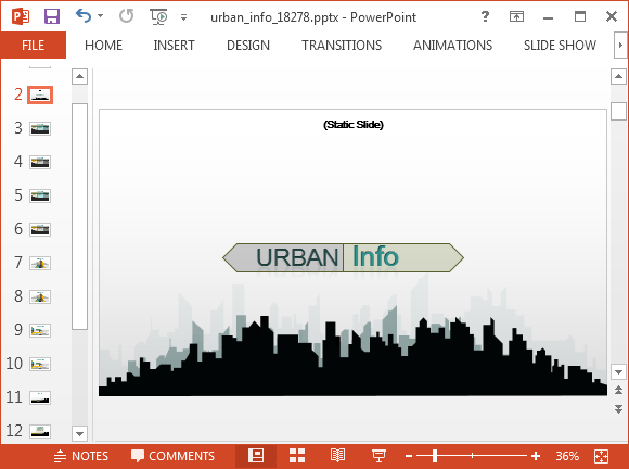 Animated Urban Info PowerPoint Template