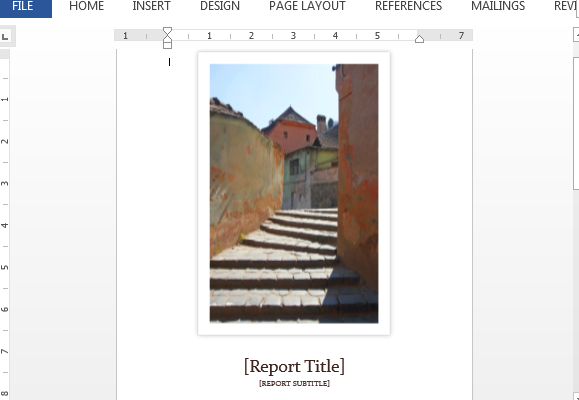 Student Report Template For Word With Cover Photo