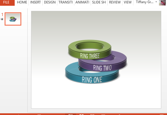 3D Rings PowerPoint Template