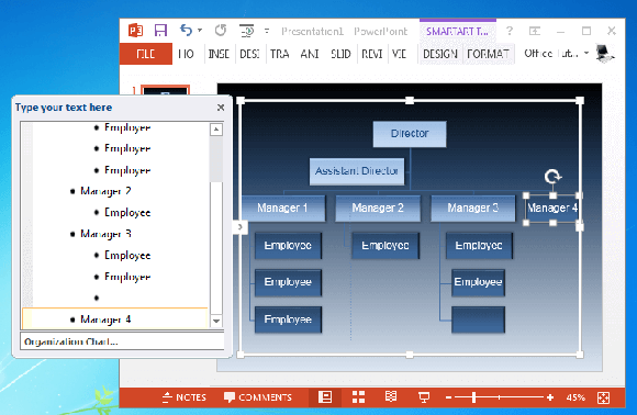 Animierte Vertikale Organigramm Powerpoint Vorlage