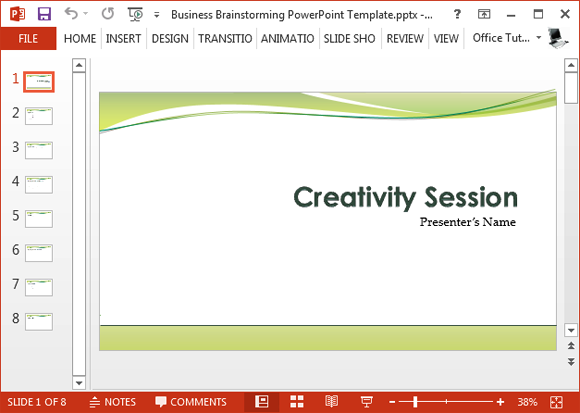 Template Free Business Brainstorming PowerPoint