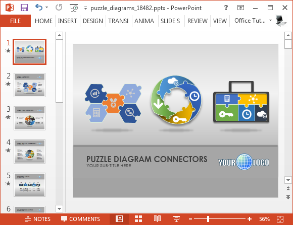 Animated Template parte do enigma Para o PowerPoint