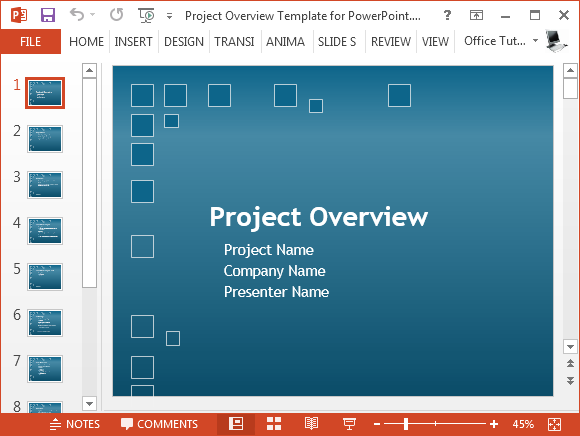 Plantilla del plan de proyecto libre de PowerPoint