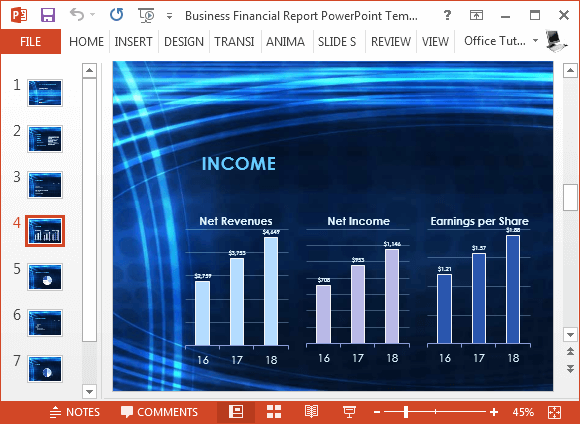 Диаграммы доходов для PowerPoint