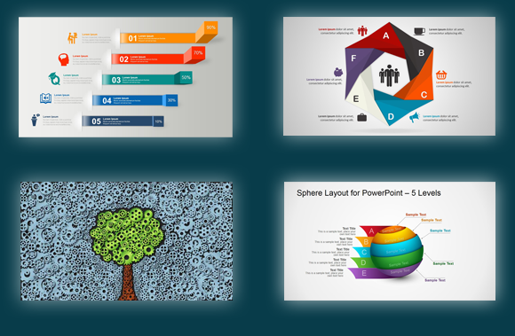 Melhores modelos de PowerPoint e diagramas com editáveis ​​Shapes