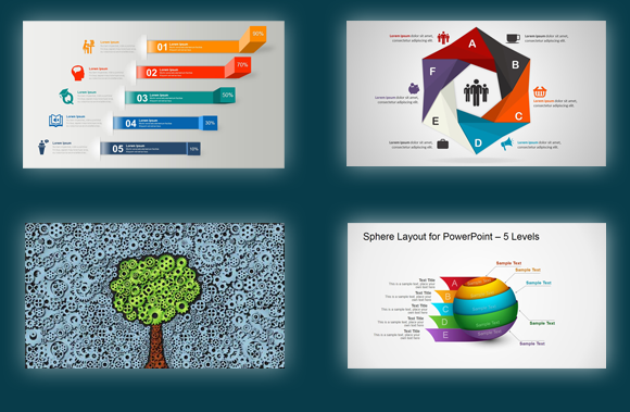 Najlepsze PowerPoint szablony i schematy z kształtami Edytowalne