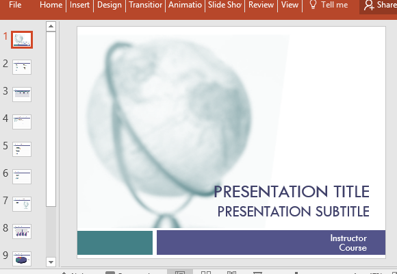 วิทยาลัยเทมเพลตการนำเสนอสำหรับ PowerPoint