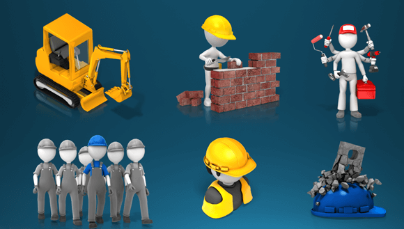 Cel mai bun Clipart de construcții pentru PowerPoint