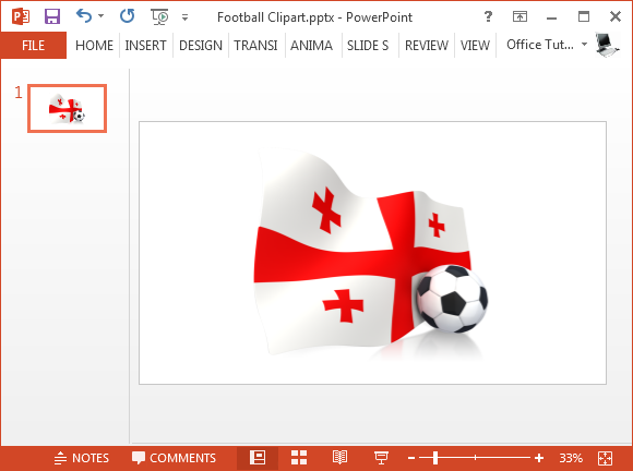 Грузинский флаг с футбольный мяч клипарт