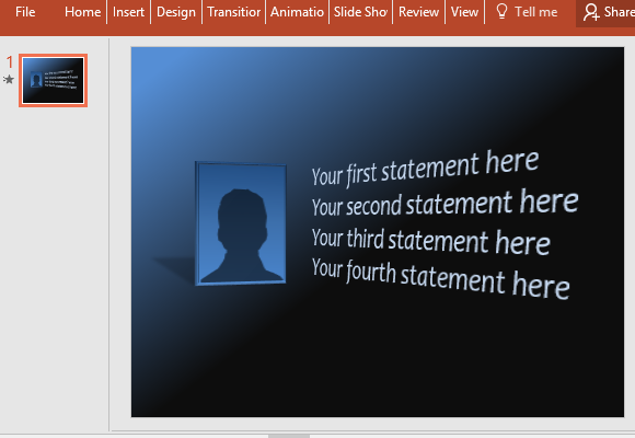 Silhouette di citazioni PowerPoint Template