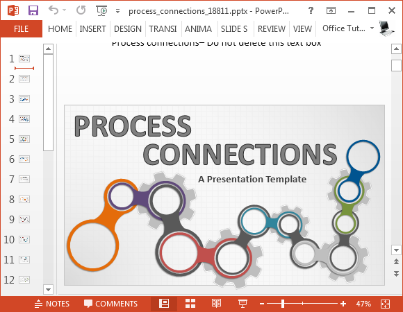 Animate Process Connections Template PowerPoint