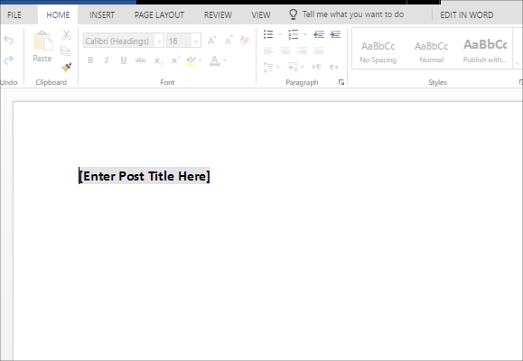 วิธีการใช้ MS Word เป็นลูกค้าบล็อก