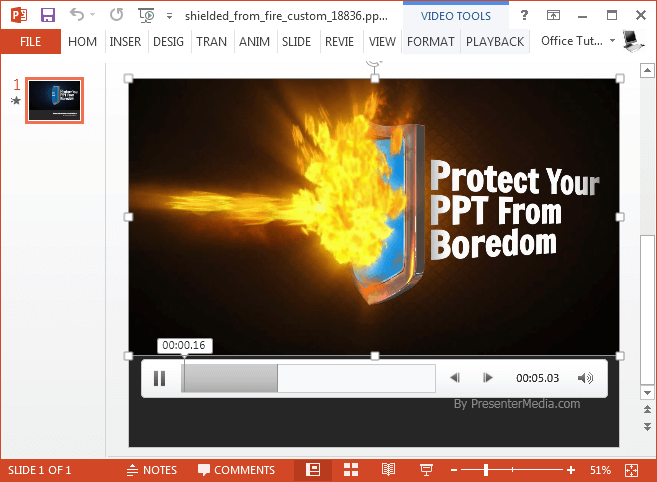 animação escudo para PowerPoint
