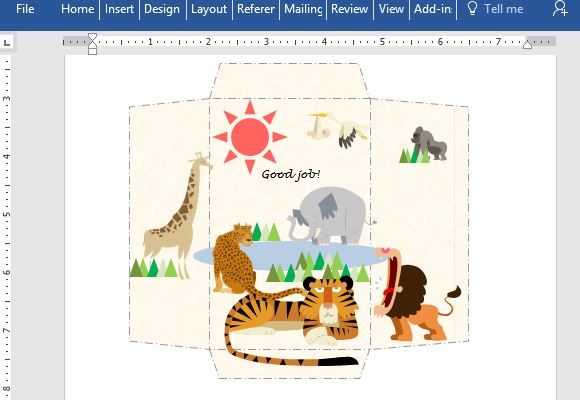 Wordを使用して子供のための印刷可能なマネー封筒を作成する方法