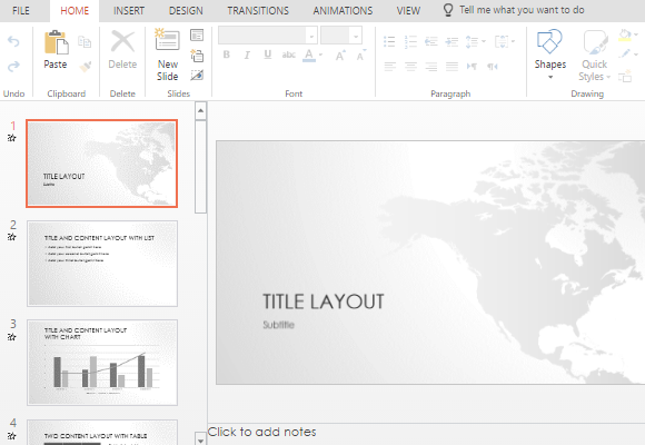 ฟรีนอร์ทอเมริกาแผนที่ PowerPoint แม่