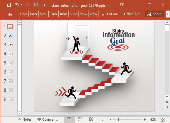 modelo do PowerPoint escada Animated