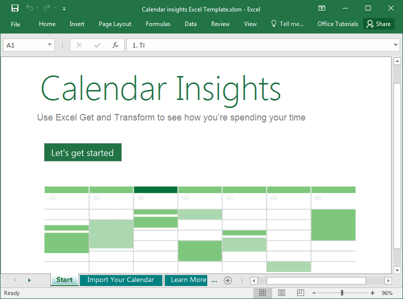 Takvim Insights Excel Şablon