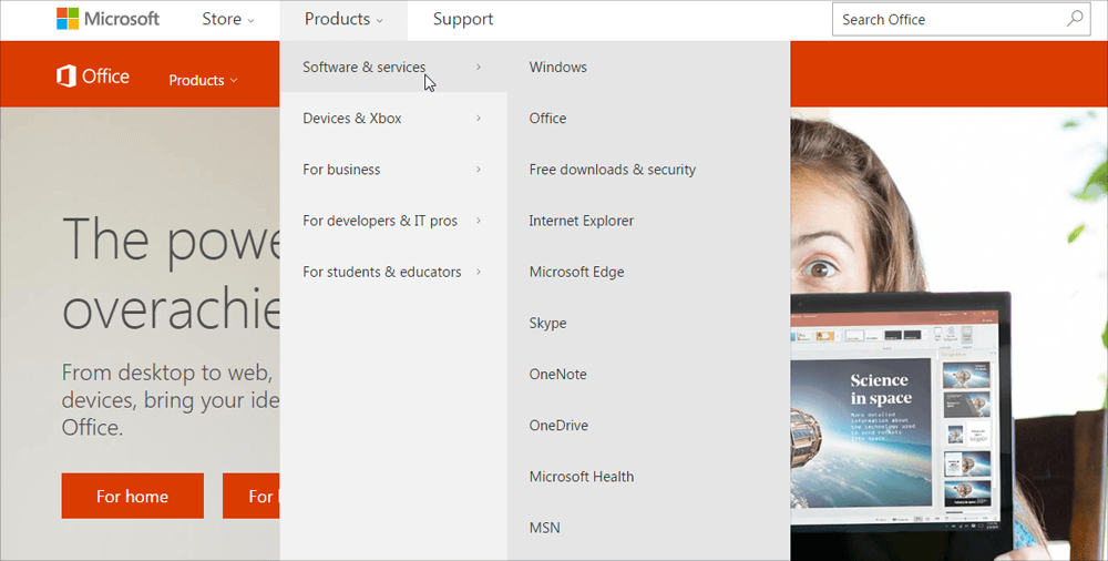 منتجات Microsoft