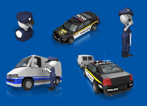 Polizei-Cliparts für Powerpoint