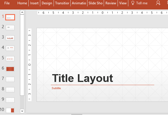 Template berlian Grid Desain Bisnis PowerPoint