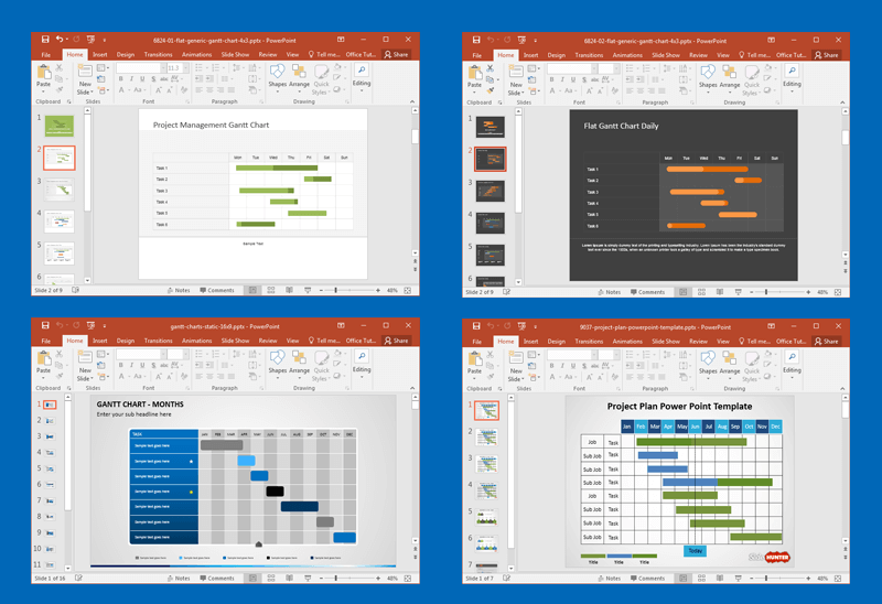 Mejor diagrama de Gantt y plantillas de PowerPoint de gestión de proyectos