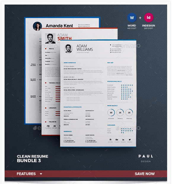 limpia-curriculum vitae plantilla