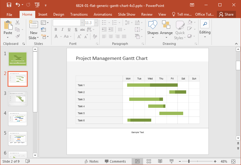 Beste Gantt Chart Amp Projektmanagement Powerpoint Vorlagen