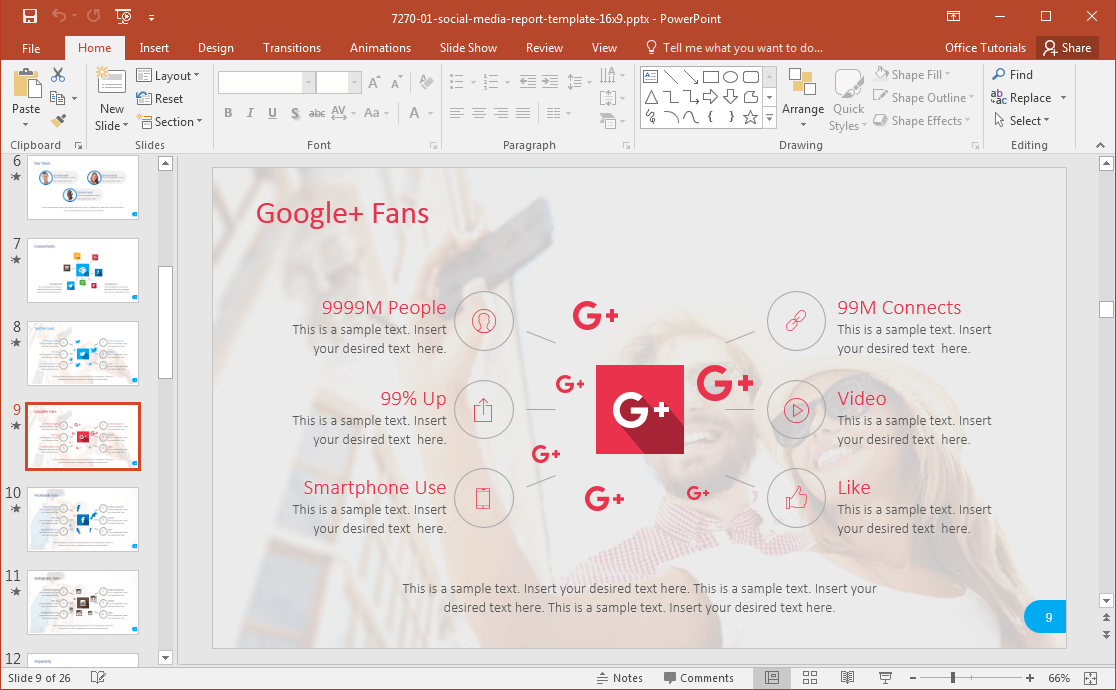 Social Media Powerpoint Vorlage