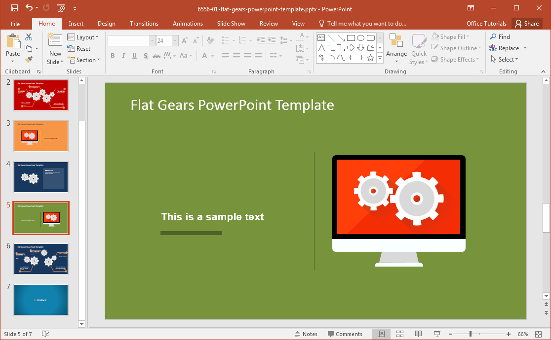 płaski design-template-for-PowerPoint